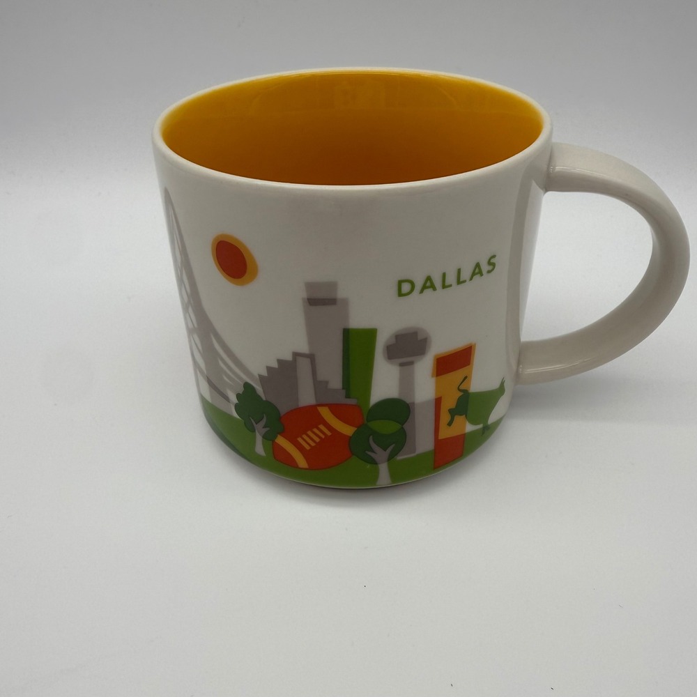 Starbucks Dallas You Are Here Mug 14 oz Texas Souvenir Ceramic Coffee Cup